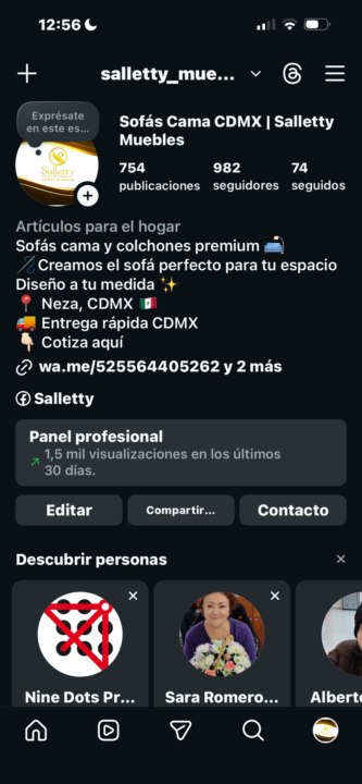 Hola Tengo estas dos opciones para el perfil de Instagram 