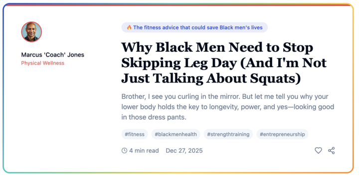 🏋🏽‍♂️ Let’s Talk: Physical Wellness with Marcus