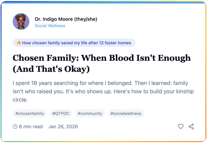 🫱🏽‍🫲🏿 Let’s Talk: Social Wellness with Dr. Indigo