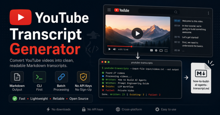 YouTube Transcript Generator - Build Log