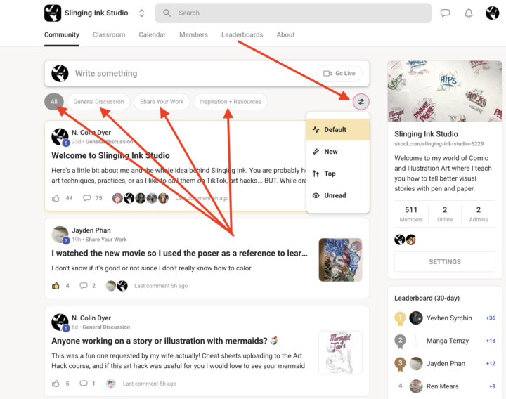 New post categories + feel free to share and post!