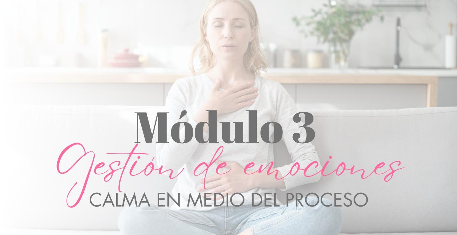 Gestión de emociones · Calma en medio del proceso