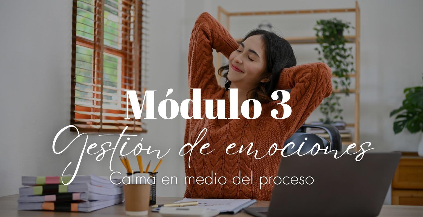 Gestión de emociones · Calma en medio del proceso