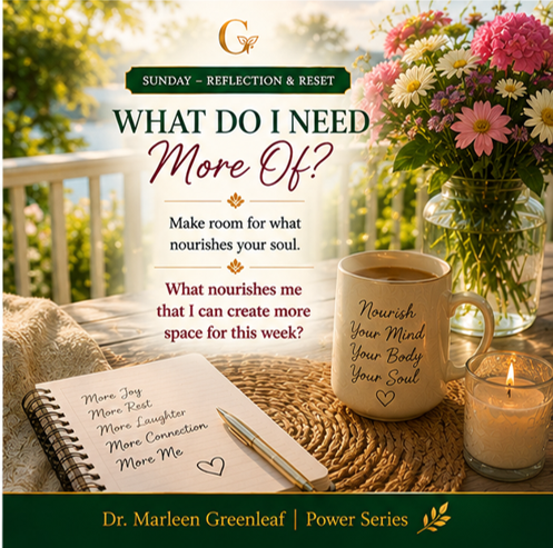 🌅 SUNDAY – What Do I Need More Of?