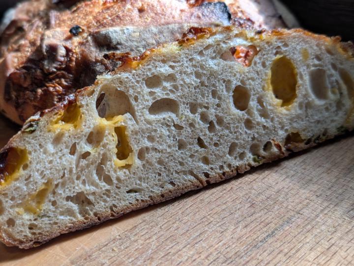 Jalapeño Cheddar and Cacio e Pepe Sourdough