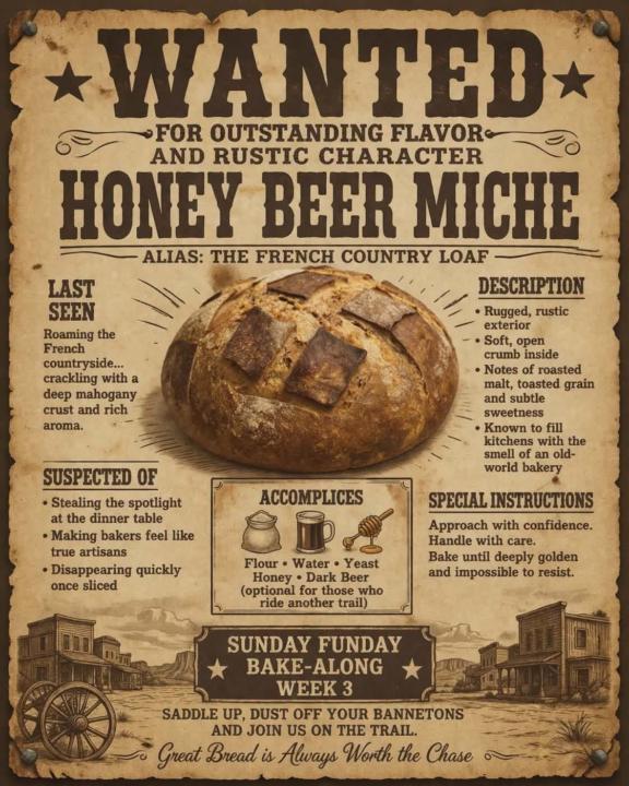 Honey Beer Miche 