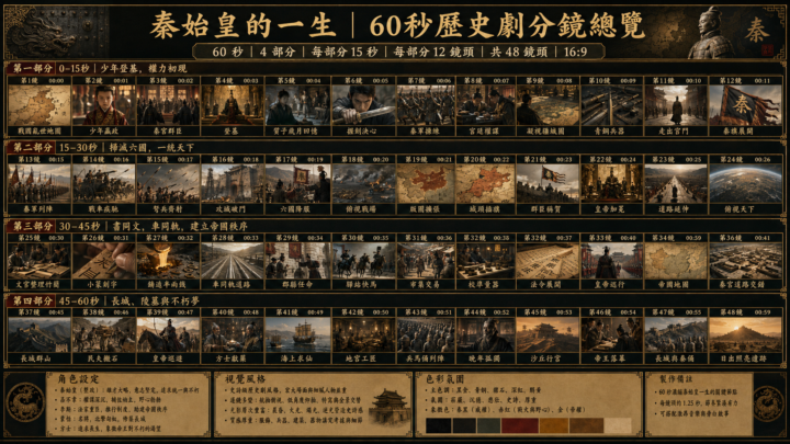 長影片故事板(測試練習)