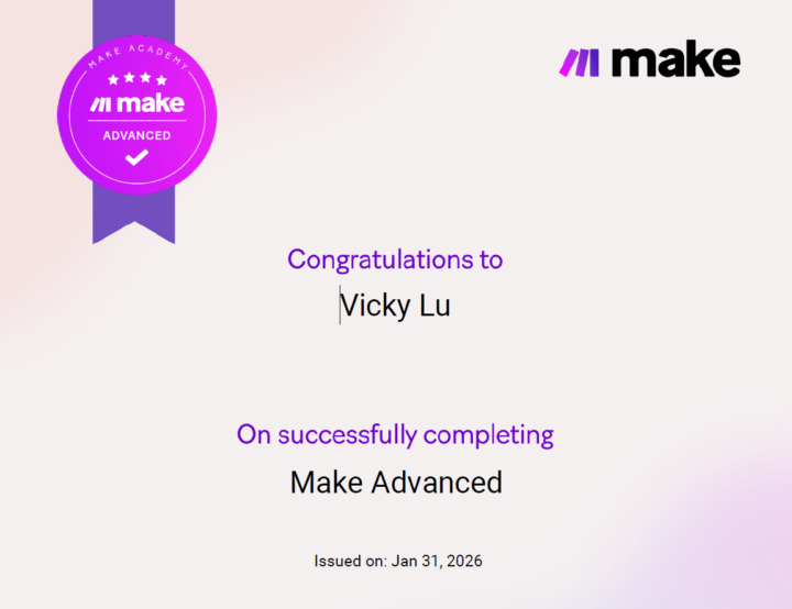 💛學院培訓了 第一位 完成自動化平台第四階 進階認證 ❤️❤️