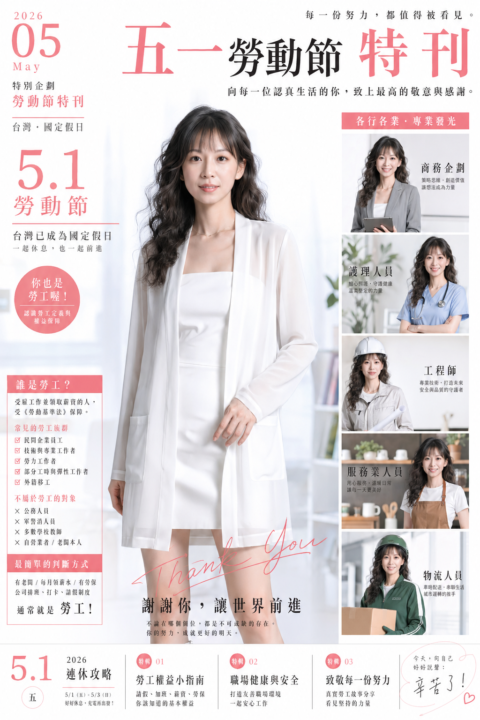 使用 Chatgpt images 2.0 做一份 勞動節特刊