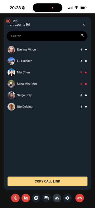 Can’t see other participants 