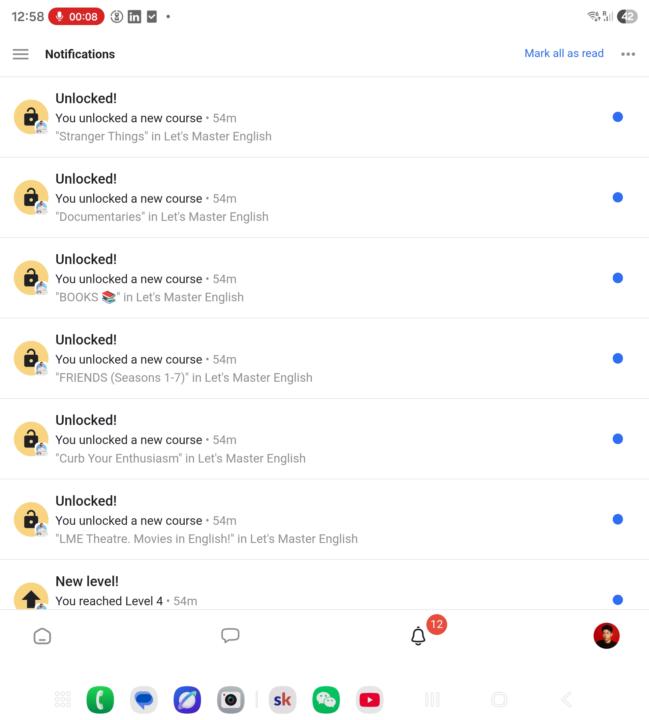 I've just unlocked new courses in LME