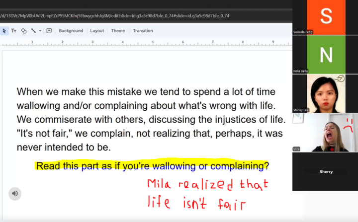 Reading Hangout Recap and Vocab | 17/100