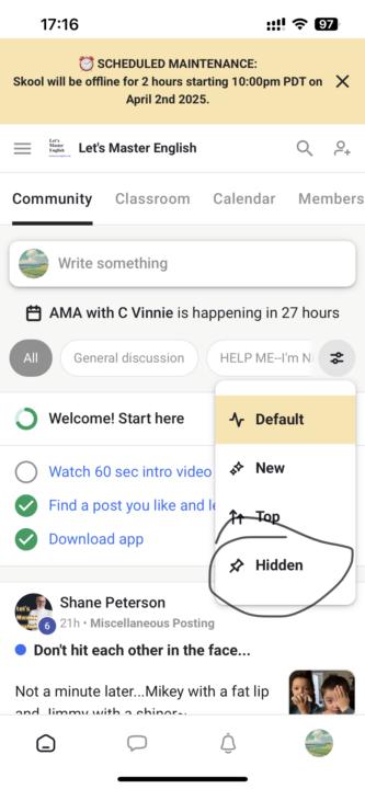 Question about some button of the Home page