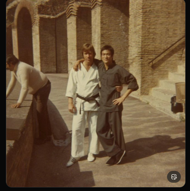 Two titans at the Colosseum