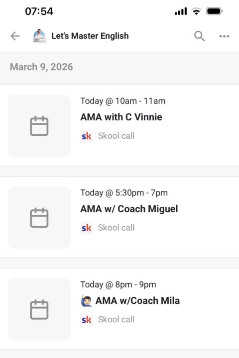 So many live classes today 