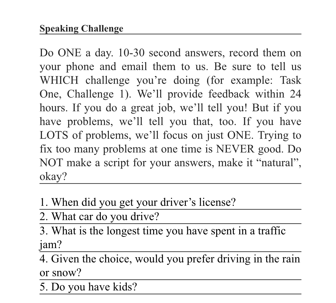 When did you get your driver's license? · Let's Master English