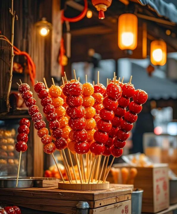 Candied Hawthorn Skewers