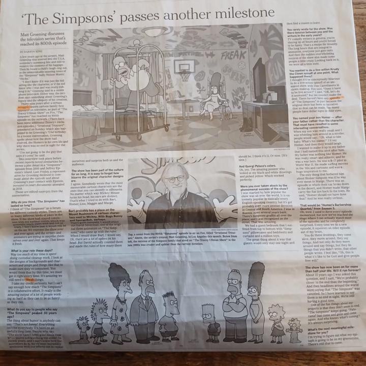 The Simpsons’ passes another milestone 