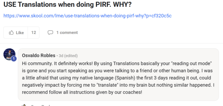 PIRF REMINDER...