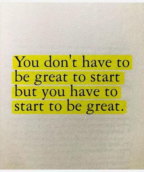 Start First, then Great!