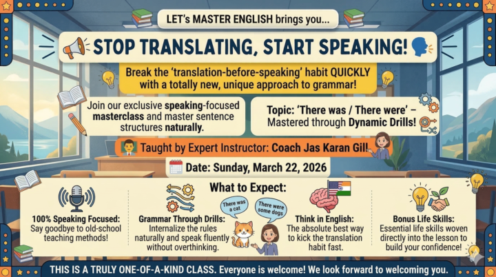 Do you worry about GRAMMAR when you speak? Do you TRANSLATE?