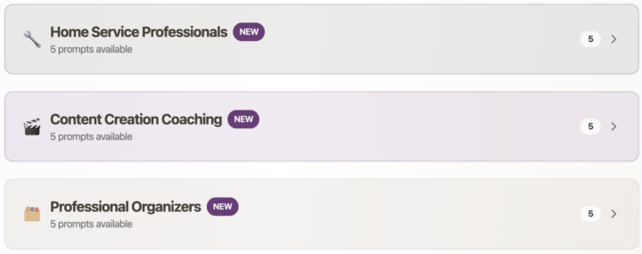 3 NEW PROMPT CATEGORIES ADDED!!