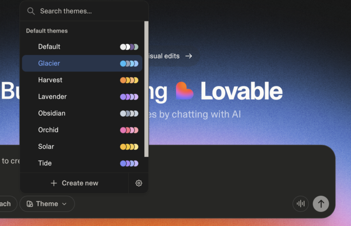 NEW! Themes in Lovable!