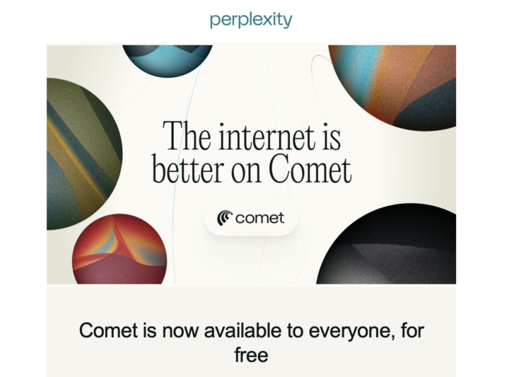Comet est disponible pour tout le monde