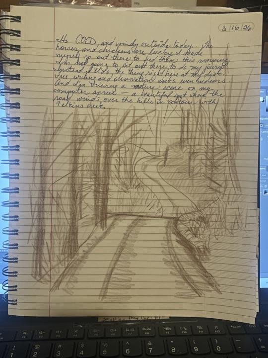 Nature journaling from indoors