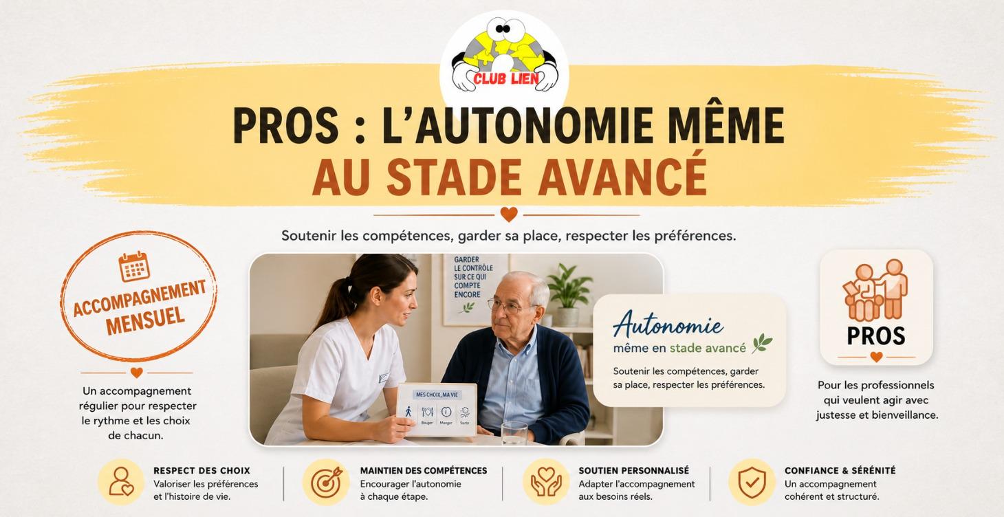 Pro: Autonomie même au stade avancé