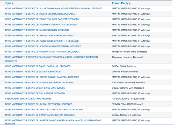 Probate List Example - ATM Challenge 