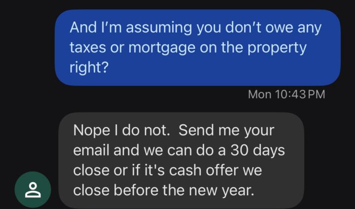 Unclear if this is a motivated seller I’m dealing with.