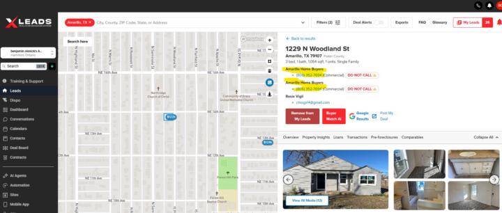 issue with calling people through xleads