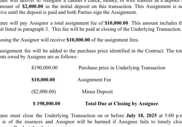 Deal Assigned and Set to Close!