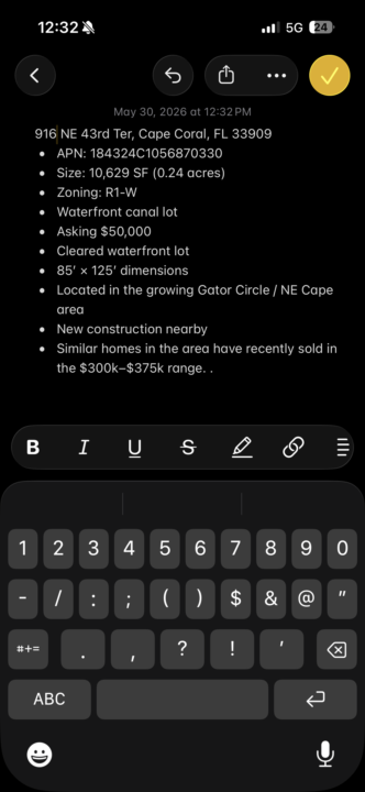 Cape Coral JV deal