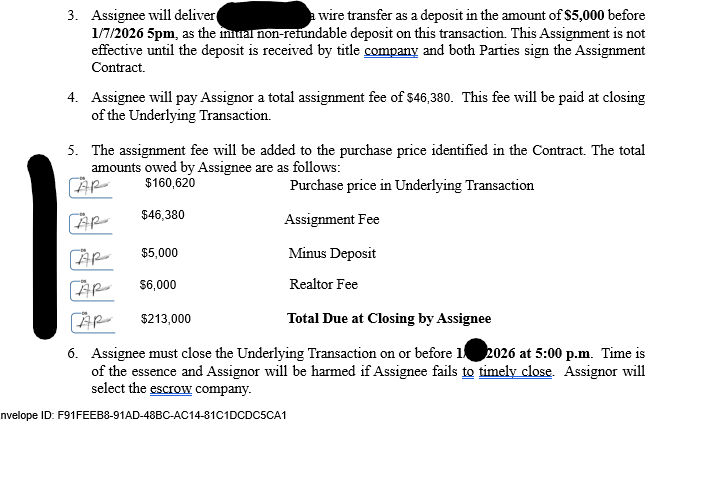 46k assignment, who needs help finding a buyer?