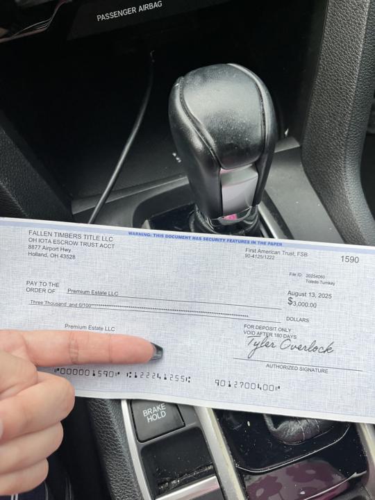 Check finally came in