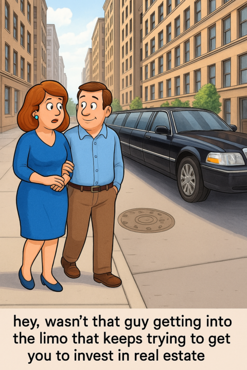 Are you on the sidewalk or in the Limo????