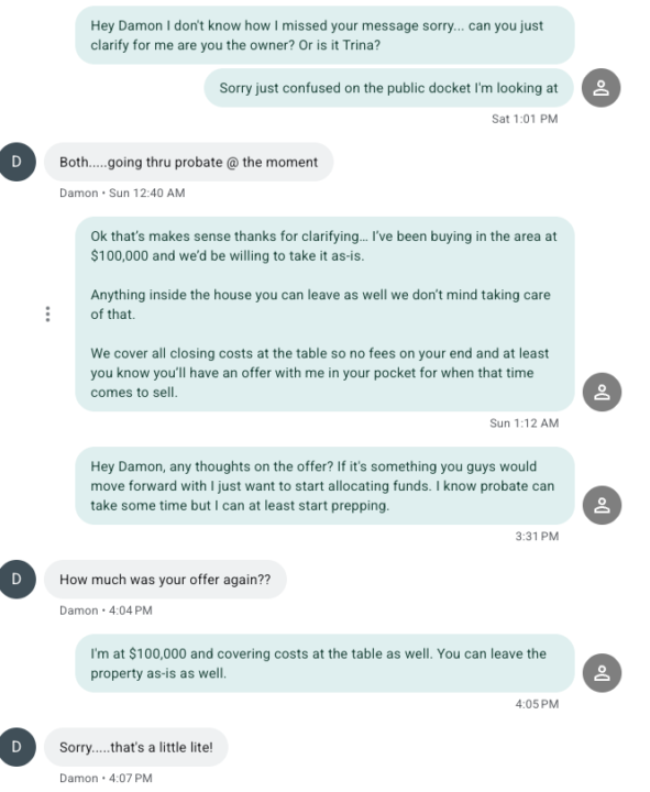 Feedback Request --- Text Log With Seller