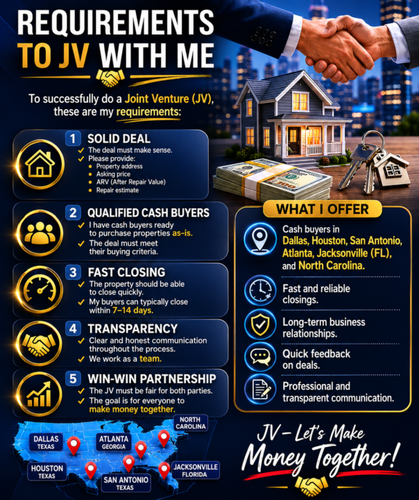 JV, I have buyers 