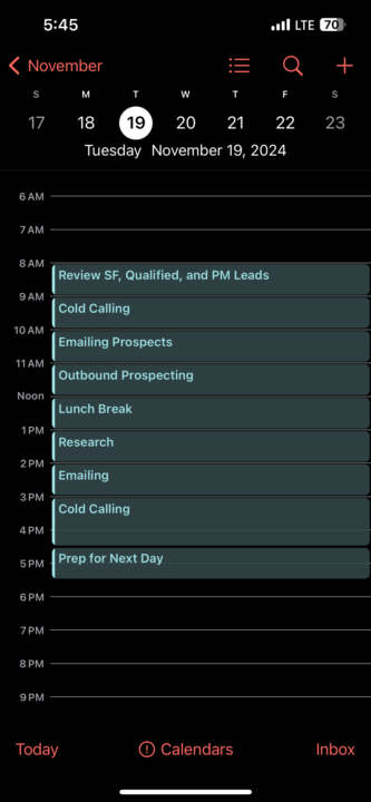 What is your schedule for the day? 