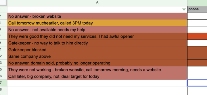 Cold Calling Day 1