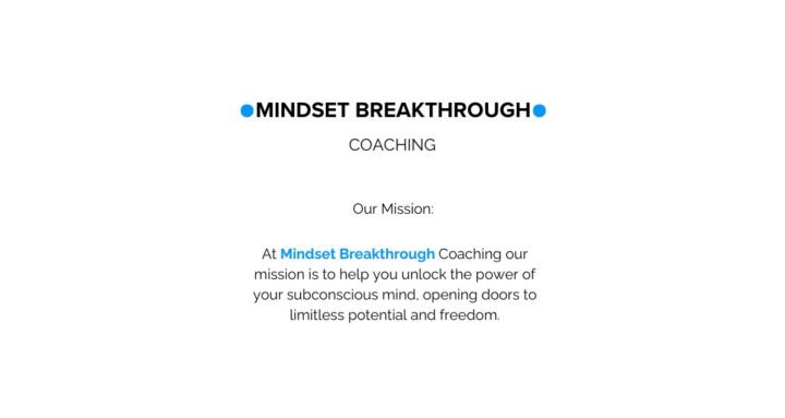 Mindset Breakthrough Coaching