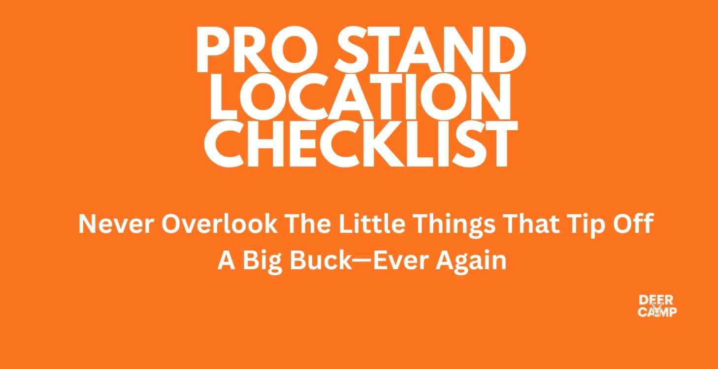 Pro Stand Location Checklist