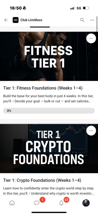 Crypto & Fitness Tier 1 is Live