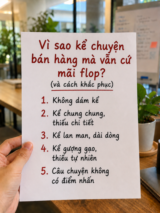 Vì sao kể chuyện bán hàng mà vẫn cứ mãi flop? (và cách khắc phục)