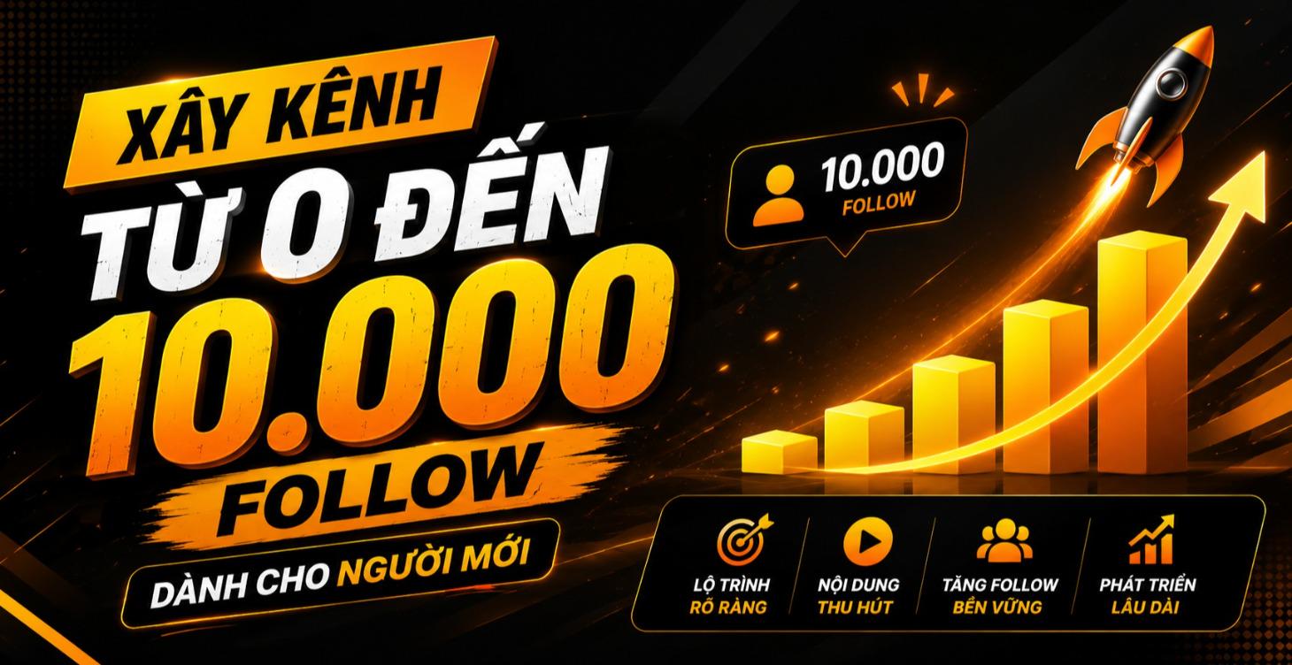 Xây kênh từ 0 đến 10.000 follow dành cho người mới