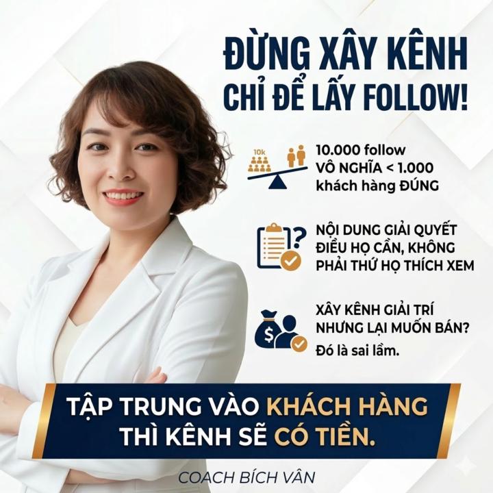 ĐỪNG XÂY KÊNH CHỈ ĐỂ CÓ TRIỆU VIEW