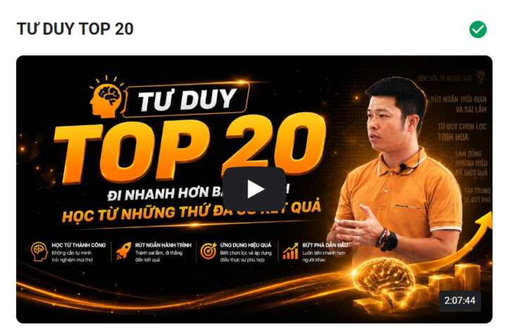   Bạn đã tìm được TOP 20 của mình chưa?