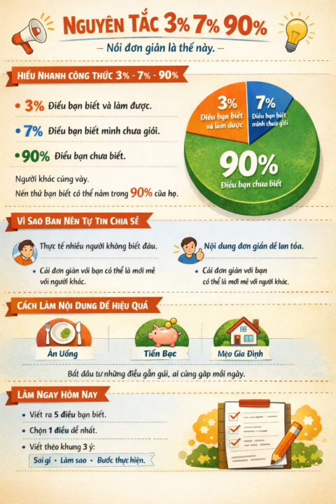NGUYÊN TẮC 3% - 7% - 90%: VÌ SAO KIẾN THỨC BẠN COI THƯỜNG LẠI CÓ GIÁ TRỊ VỚI RẤT NHIỀU NGƯỜI
